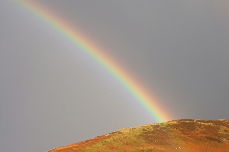 Rainbow over headland Rainbow over headland