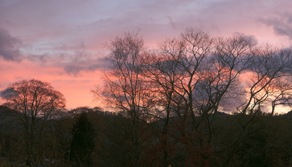 Sunset from the youth hostel window Sunset from the youth hostel window