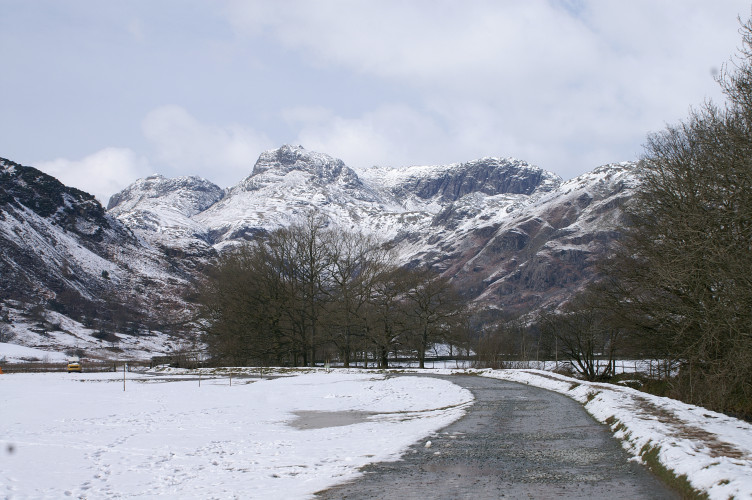 Langdale Pikes, up the valley Langdale Pikes, up the valley