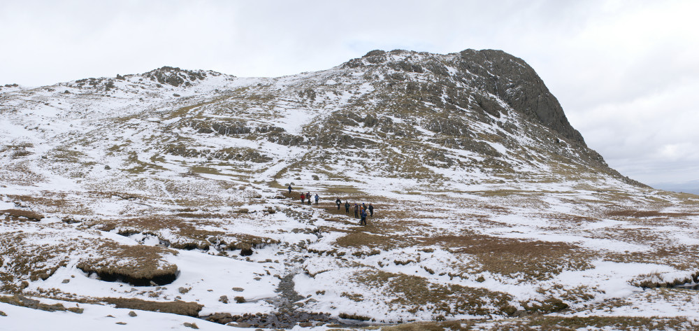 Looking back at the group and Harrison Stickle Looking back at the group and Harrison Stickle