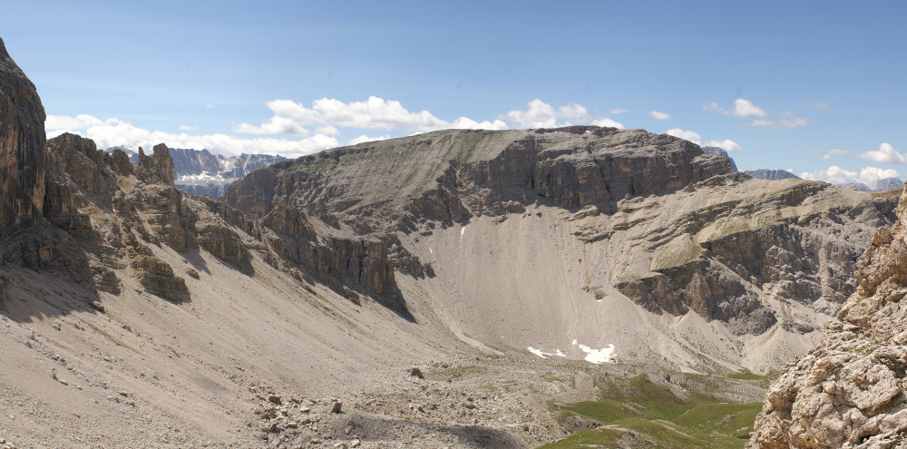 Col dala Pieres, South from the pass Col dala Pieres, South from the pass