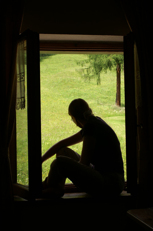 Ruth silhoutted in the window Ruth silhoutted in the window