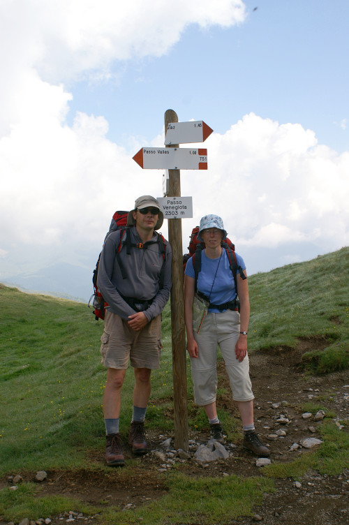 Ruth and Daniel at Passo Venegotia Ruth and Daniel at Passo Venegotia