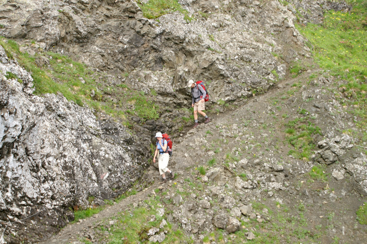 Ruth and Daniel on the path Ruth and Daniel on the path