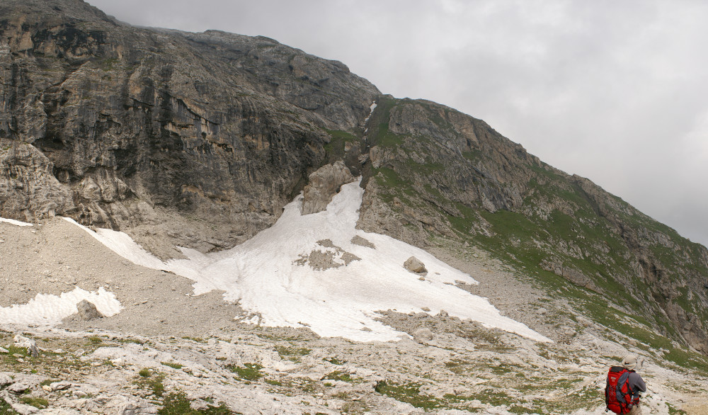 A small patch of snow A small patch of snow