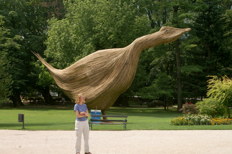 Ruth in front of the biggest goose in the world Ruth in front of the biggest goose in the world