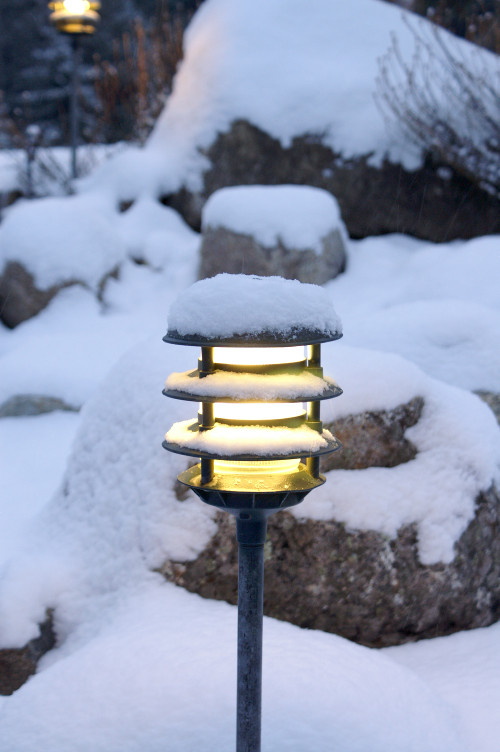Path lamp in the snow Path lamp in the snow