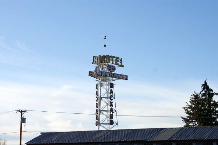 Motel sign in the morning Motel sign in the morning